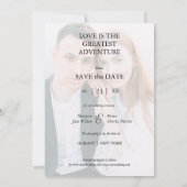 Blue Heart Classic Romantic Two Photos Wedding (Achterkant)