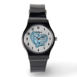 Blue Heart CNA Nurse horloge