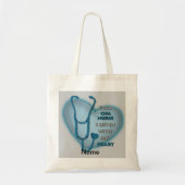 Blue Heart CNA Zurse canvas tas (Voorkant)