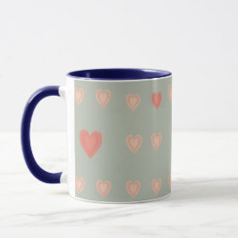 Blue Heart Coffee Mug Mok
