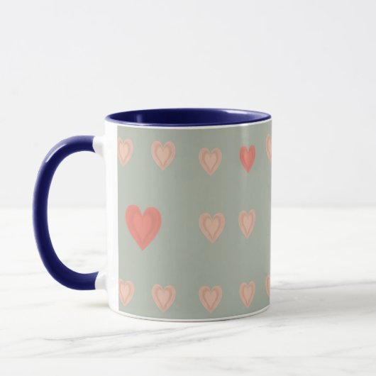 Blue Heart Coffee Mug Mok (Links)