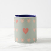 Blue Heart Coffee Mug Mok (Midden)