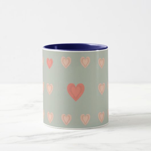 Blue Heart Coffee Mug Mok (Midden)
