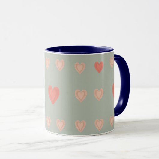 Blue Heart Coffee Mug Mok (Voorkant rechts)