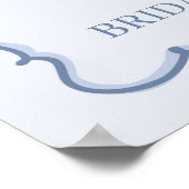 Blue Heart Coquette Cake Vrijgezellenfeest Welkom Poster (Hoek)