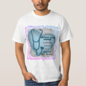 Blue Heart Critical Care Nurse T-shirt (Voorkant)