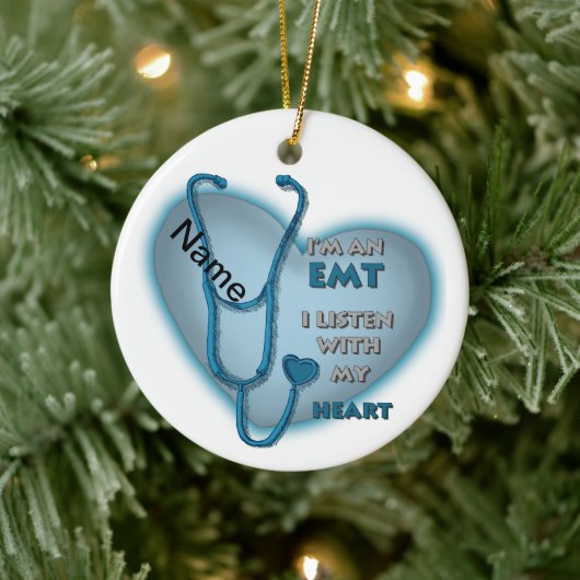 Blue Heart custom emt Ornament (Boom)