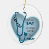 Blue Heart custom emt Ornament (Links)