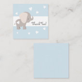Blue Heart Elephant bedankbriefjes Notitiekaartje (Voorkant / Achterkant)