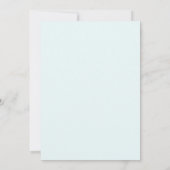 Blue Heart en Tree 5x7 Wedding Invitation Kaart (Achterkant)