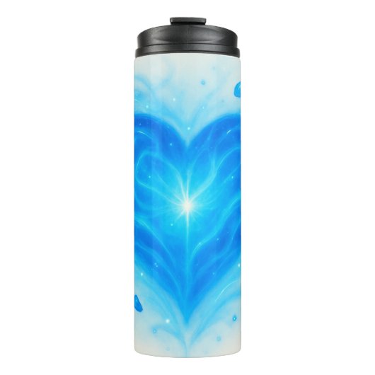 Blue Heart Energy Water Bottle – Spiritual Power f Thermosbeker (Voorkant)