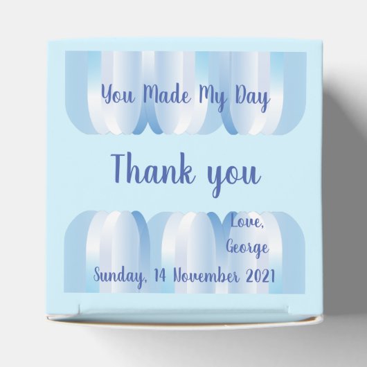 Blue Heart Favor Box Bedankdoosjes (Bovenkant)