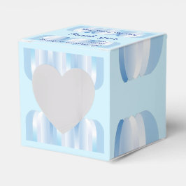 Blue Heart Favor Box Bedankdoosjes