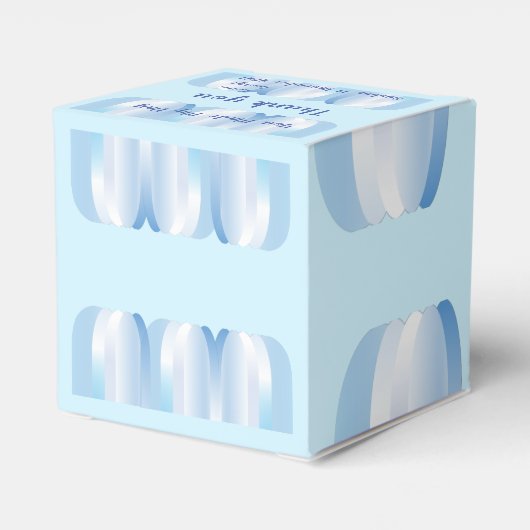 Blue Heart Favor Box Bedankdoosjes (Achterkant)