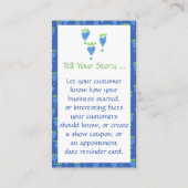 Blue Heart Feminine Visitekaartje (Achterkant)