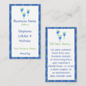 Blue Heart Feminine Visitekaartje (Voorkant / Achterkant)
