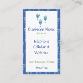 Blue Heart Feminine Visitekaartje