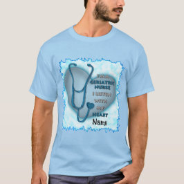 Blue Heart Geriatric Nurse T-shirt