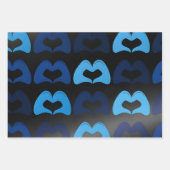 Blue Heart Hands Wrapping Paper - Premium Wrap (Voorkant 3)