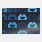 Blue Heart Hands Wrapping Paper - Premium Wrap (Voorkant 2)