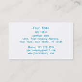 Blue Heart 'heart' visitekaartje wit (Achterkant)