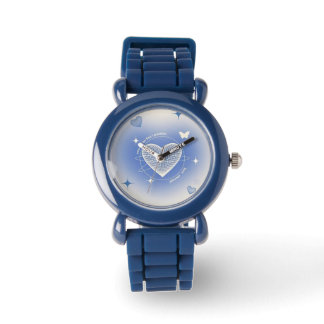 Blue Heart Kinder Horloge – Schattige & Fun Design