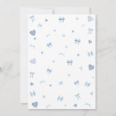 Blue Heart Little Heartthrob verjaardagsuitnodigin Kaart (Achterkant)