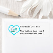 Blue Heart Love Etiket (Insitu)