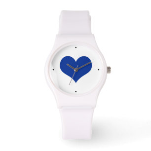 Blue Heart Love Horloge