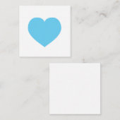 Blue Heart Love Note Gift Label Baby Notitiekaartje (Voorkant / Achterkant)