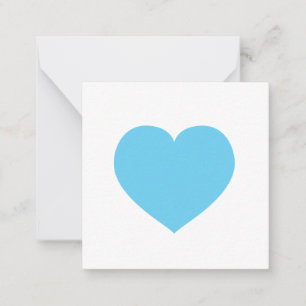 Blue Heart Love Note Gift Label Baby Notitiekaartje