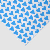 Blue Heart Love Print Birthday Party Valentijn Tissuepapier (Detail)