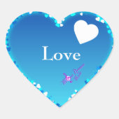 Blue Heart Love Stickers (Voorkant)