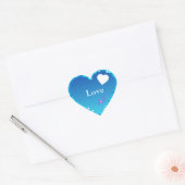 Blue Heart Love Stickers (Envelop)