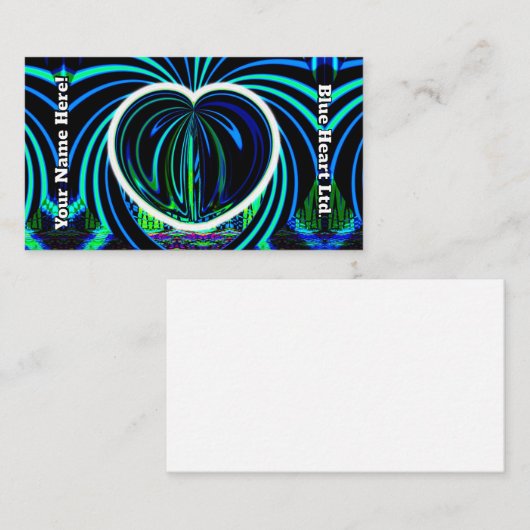 Blue Heart Ltd. (woorden toevoegen) Visitekaartje (Voorkant / Achterkant)