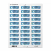 Blue Heart Mason Jar & Baby's Uitnodiging Etiket (Full Sheet)