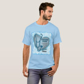 Blue Heart Midverlosse verpleegster T-shirt (Voorkant volledig)