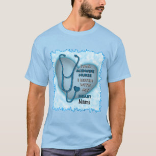 Blue Heart Midverlosse verpleegster T-shirt