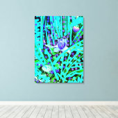 Blue Heart Moon & Wonder Blue Roos Canvas Afdrukke Afdruk (Insitu (Houten vloer))