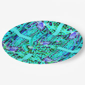 Blue Heart Moon & Wonder Blue Rozen Papieren Bordje (Gekanteld)