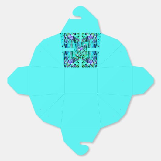 Blue Heart Moon & Wonder Blue Rozen Receptie Box Bedankdoosjes (Ongevouwen)