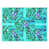 Blue Heart Moon & Wonder Blue Rozen Tafelkleed (Voorkant (Horizontaal))