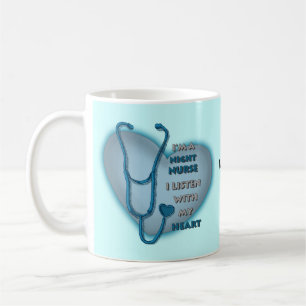 Blue Heart Night Nurse Koffiemok