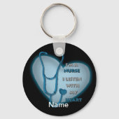 Blue Heart Nurse Sleutelhanger (Voorkant)