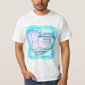 Blue Heart Ophthalmic verpleegkundige aangepaste v T-shirt (Voorkant)