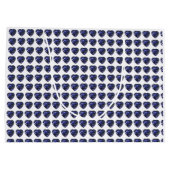 Blue Heart Pattern Groot Cadeauzakje (Achterkant)