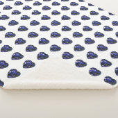 Blue Heart Pattern Sherpa Deken (3/4)