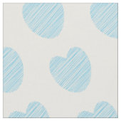Blue Heart Pattern Stof (Close Up)