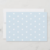 Blue Heart Penguin Baby Shower Invitations (Achterkant)