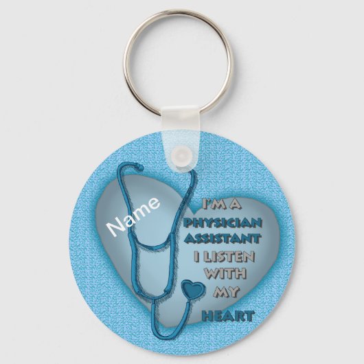 Blue Heart Physician Assistant Sleutelhanger (Voorkant)